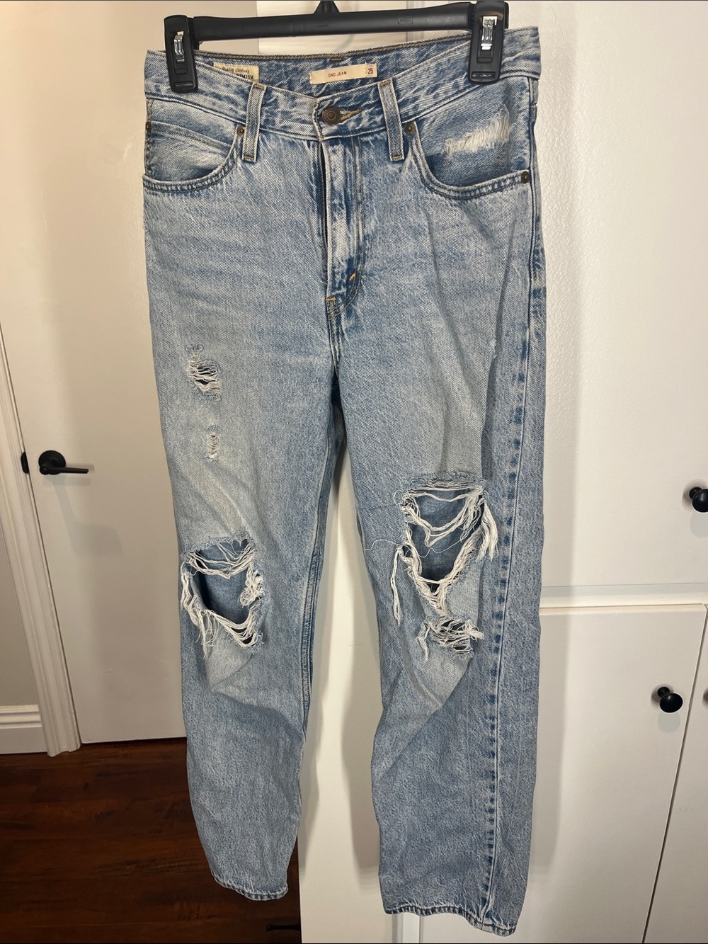 Levi's Light Blue Distressed Boyfriend Jeans